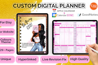 design custom digital planner, apple google calendar sync for ipad goodnotes