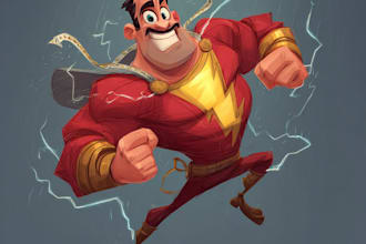 draw a superhero cartoon characters for you