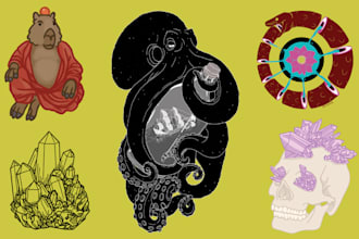 create trendy tshirt designs with animals and nature