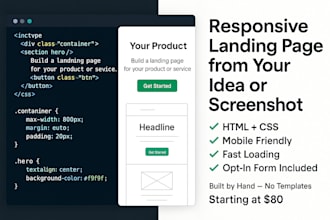 create a custom landing page or one page website