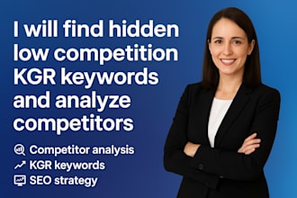 do SEO competitor analysis and find hidden low competition kgr keywords
