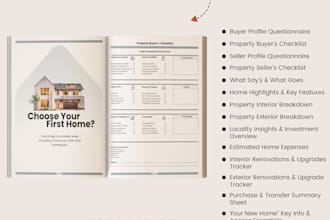real estate buyer seller guide editable canva template