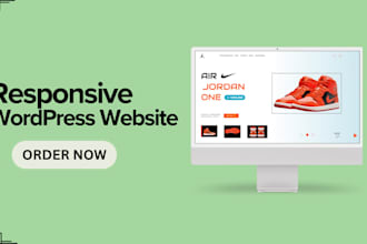 design a responsive wordpress site with elementor or brizy