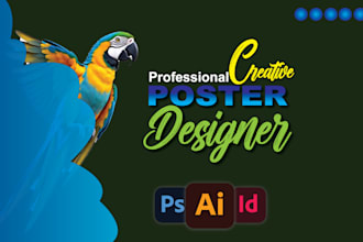 do creative poster design using illustrator or photoshop
