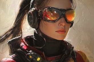 draw  3d sci fi mech, robot and creature concept models