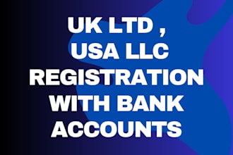 register UK ltd ,USA llc with bank accounts