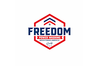 design patriotic freedom power washing logo