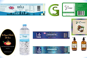 custom label for soft drinks juice and water bottles