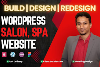 create or redesign your wordpress salon, spa, and beauty website with elementor