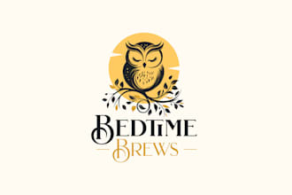design premium nighttime wellness beverage brand logo