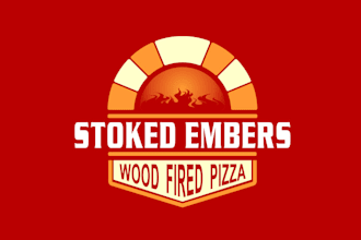 design high resolution logo for a wood fired pizza truck