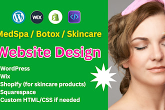 build medspa, aesthetics website, botox, skincare website