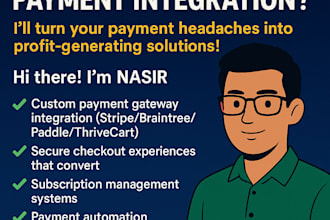 integrate stripe, paypal and payment gateways into your web app