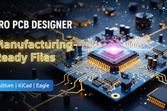 design professional pcb layout, circuit design, schematic capture for manufactur