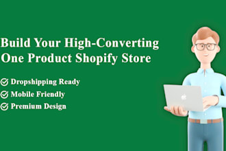 design a clean and minimal one product shopify store