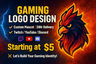 design a mascot logo for youtube twitch or discord in 24 hr