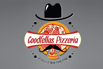 design attractive delicious gangster pizza logo