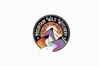 design consulting retro outdoor logo for witchy women