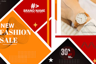 design premium instagram and facebook post banners and product ads