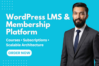 build a wordpress lms, online course, or membership website
