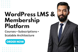 develop a custom wordpress lms and membership website