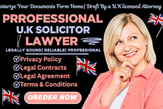 be your lawyer for legal contract, legal agreement, terms and conditions