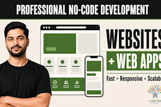 build a professional nocode website  web app development