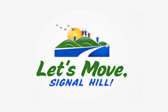 design sustainability logo for lets move signal hill