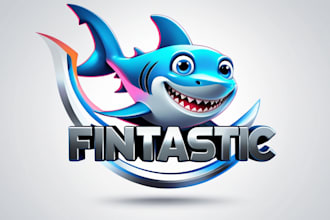 design shark mascot logo within 1 day