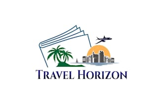 create unique travel, adventure and hotel logo