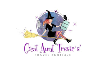 design magical and artsy travel boutique logo