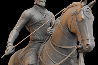 sculpt 3d model, historical miniature, 3d figure, tabletop game for 3d printing