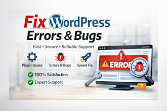 fix wordpress bugs, errors, and technical issues
