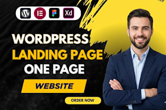 build one page website, single page website, wordpress landing page design