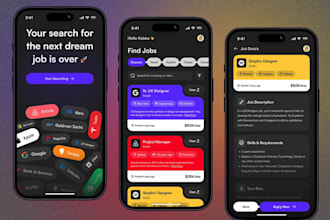 build job portal app, job searching app, job board app, job portal website
