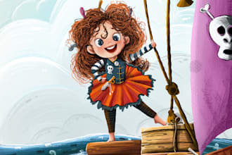 illustrate your childrens book with charming colorful art