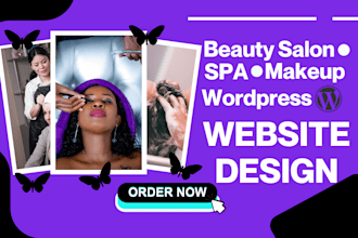 design beauty salon website with booking and pricing system
