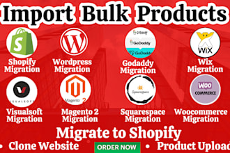 import and upload bulk products by CSV migrate godaddy woocommerce to shopify