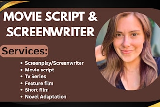 write cinematic movie script, screenplay, screenwriting, short film, screenplay