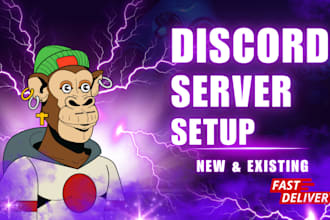 setup the best nft, anime, gaming discord server