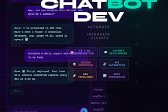 do custom scripting, ai integration and chatbot development
