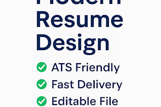 design a professional and modern resume or CV to get you hired