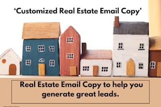 write a professional real estate marketing email copy