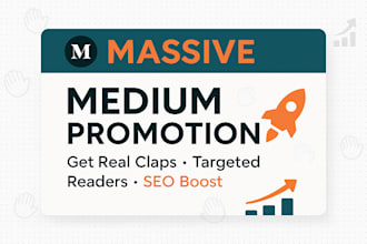massive promotion on your medium articles