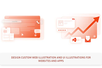 design custom web assets and UI illustrations for websites and apps
