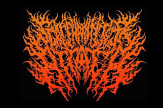 draw killer deathcore death metal logo