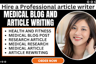 write medical writing blog health and fitness book research article medical book