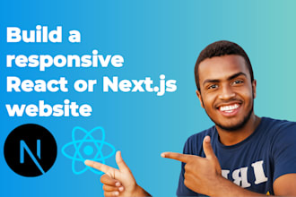 build a responsive react or nextjs website