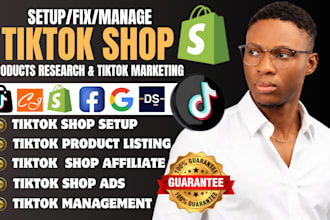 setup tiktok shop tik tok dropshipping tiktok affiliate tiktok shop management