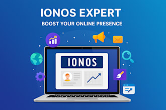 ionos hosting, ionos website redesign, ionos seo setup, ionos website ecommerce